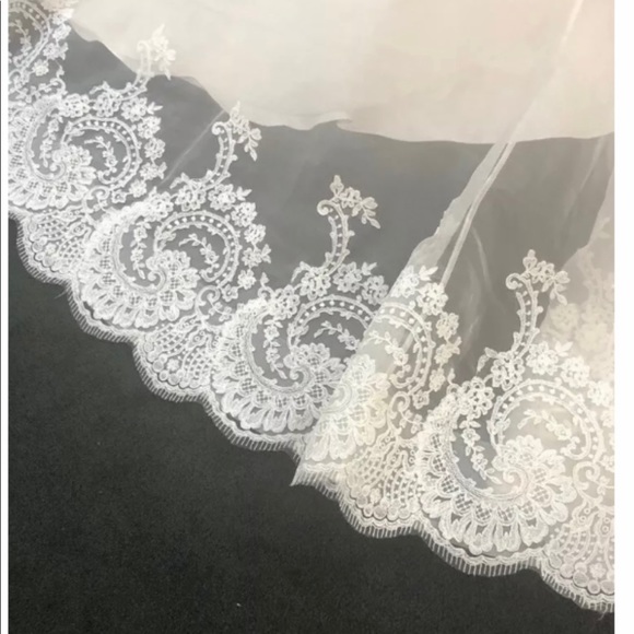 Justin Alexander Signature Sweetheart Gown
cathedral length veil. - Picture 4 of 7